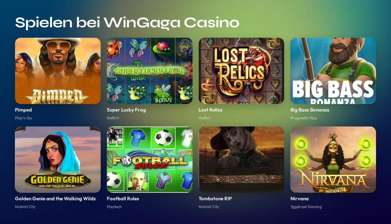 Beliebte Slots bei WinGaga starten